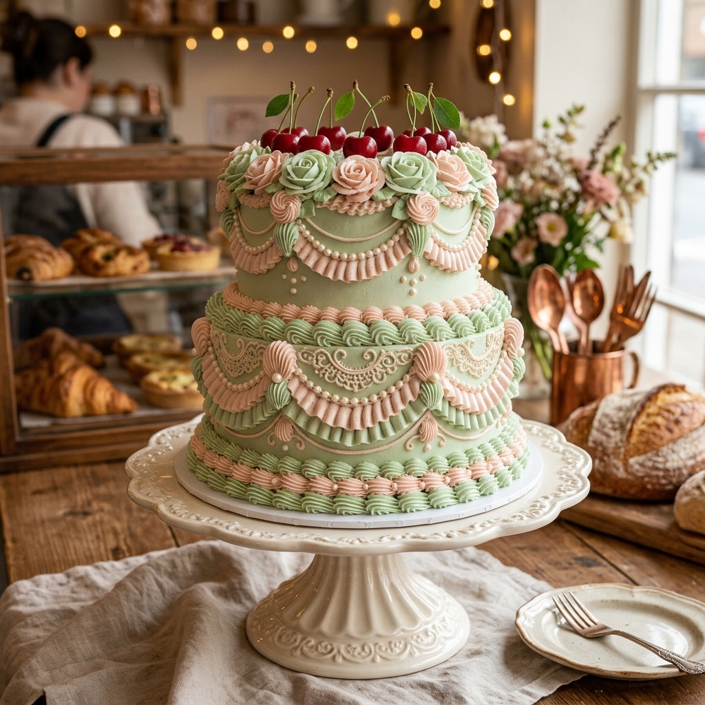 Artisan Vintage Lambeth Cake by Jennifer Hitchcock